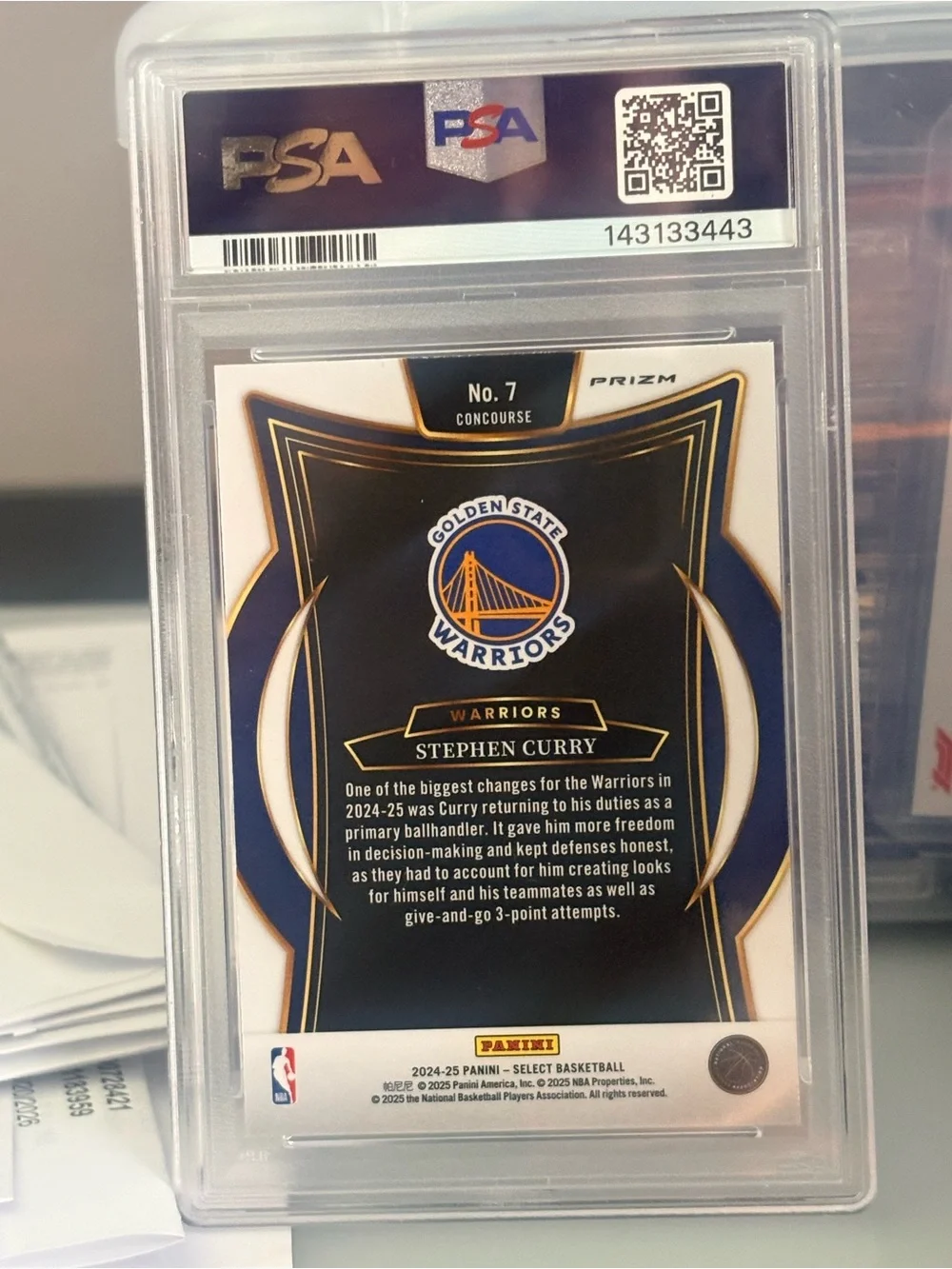 2024 Panini Select Stephen Curry Disco PSA 9